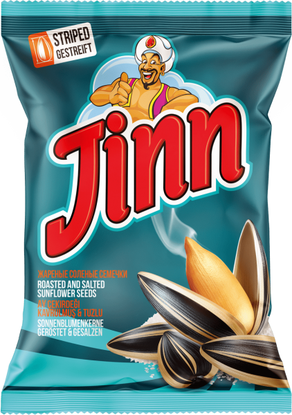 Geröstete sonnenblumenkerne mit meersalz «Jinn Striped»